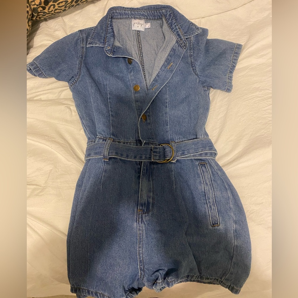 Denim romper